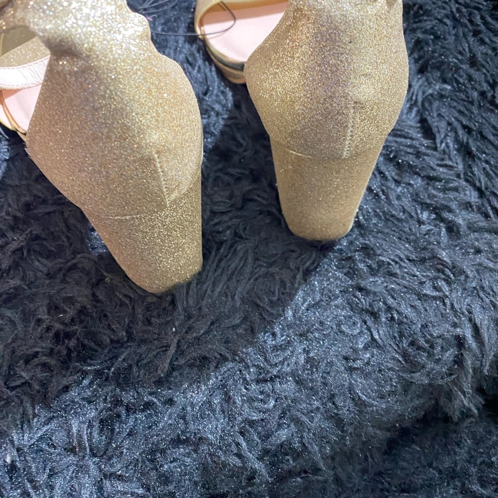 Glittery Gold Colored Platforms - image 6